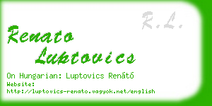 renato luptovics business card